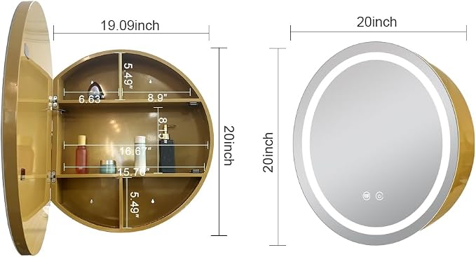 20inch Round Medicine Cabinet - Image 2