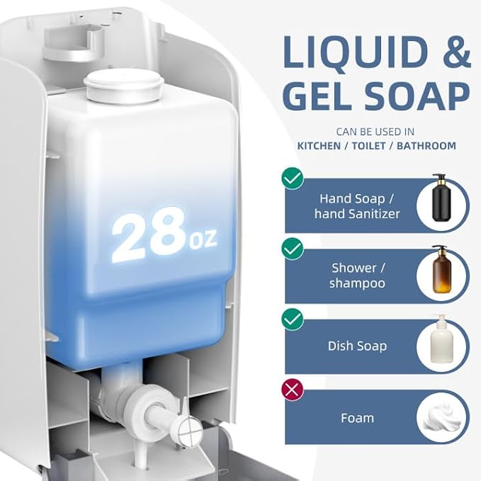 Soap Dispenser Wall Mount 28oz Commercial Hand Soap Dispenser - Image 2