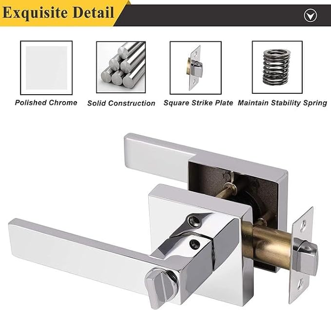 Probrico 4 Pack Square Door Levers - Image 3