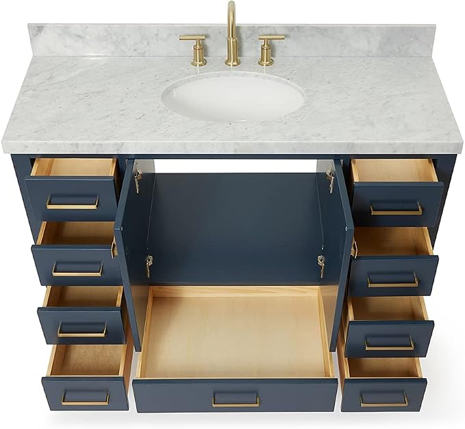ARIEL 49" Midnight Blue Bathroom Vanity - Image 6