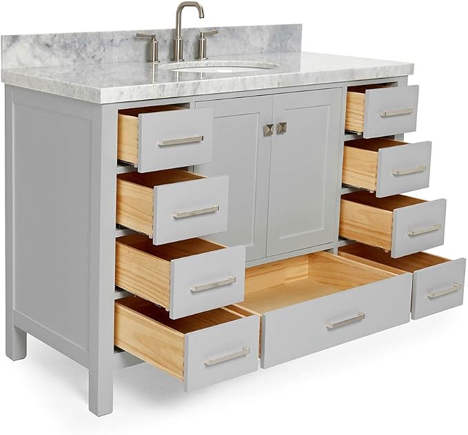 ARIEL 49" Grey Bathroom Vanity - Image 4