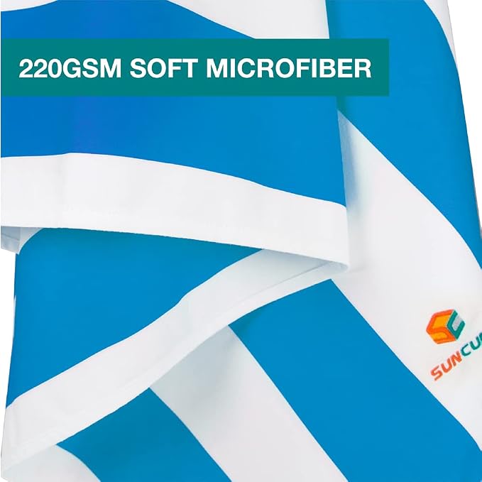 SUN CUBE Microfiber Beach Towel, Quick Dry Sand Free Beach Towel, Lightweight - Image 7