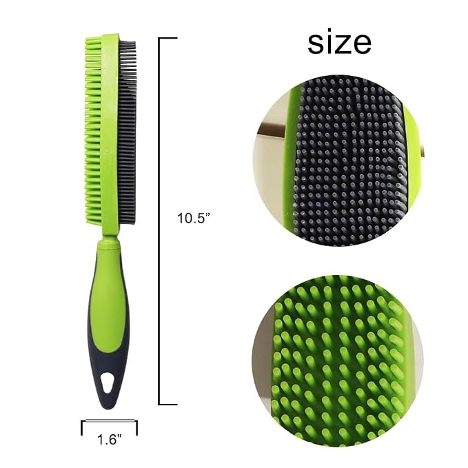 Rubber Pet Hair Removal Brush for Couch Clothes Dog Cat Pet Hair Carpet - Image 2