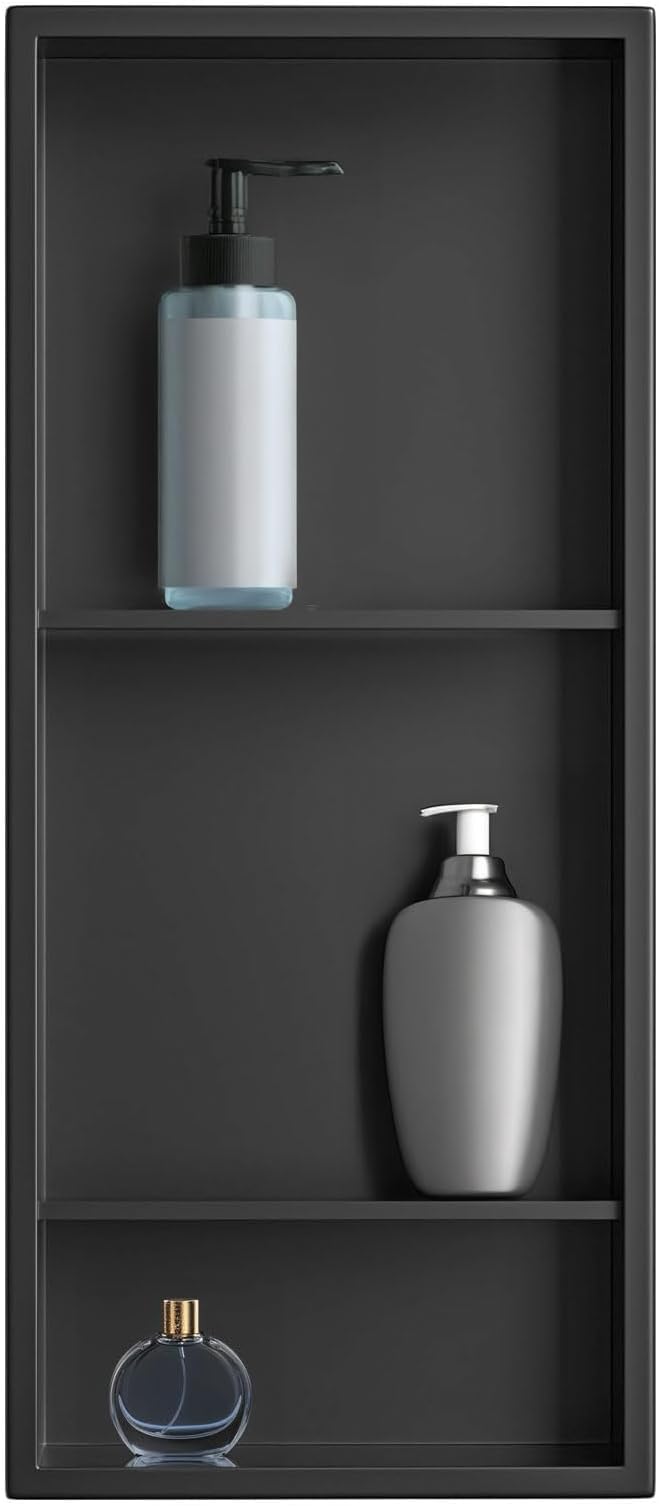Shower Niche, 12 * 30 Stainless Steel Elegant Bathroom Niche, No Tile Needed by Elefloom