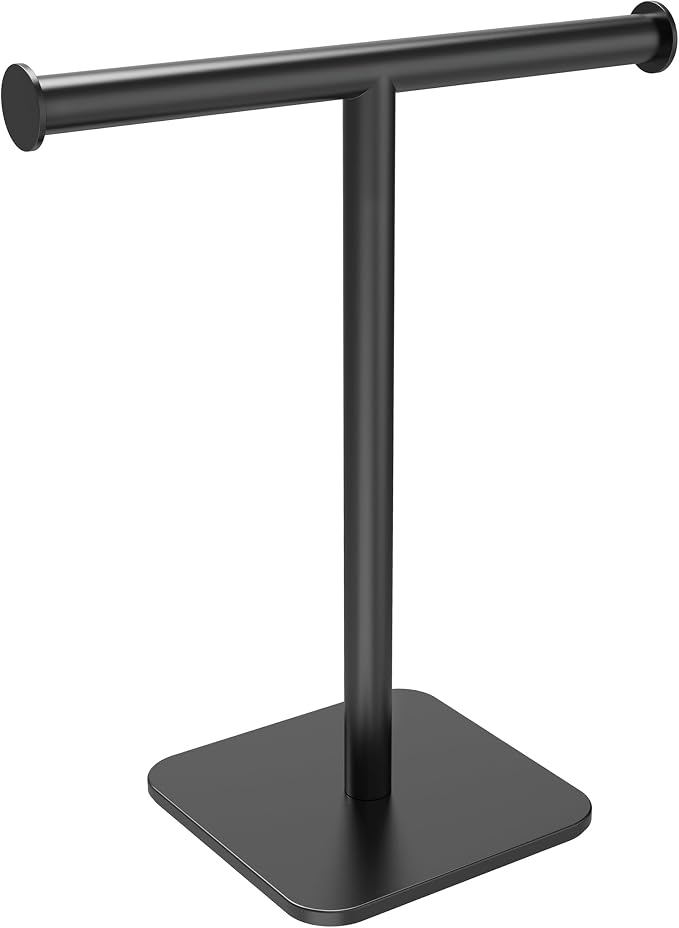 RUACQ T-Shape Hand Towel Holder Stand, Weighted Base Towel Rack, Countertop by Ruacq