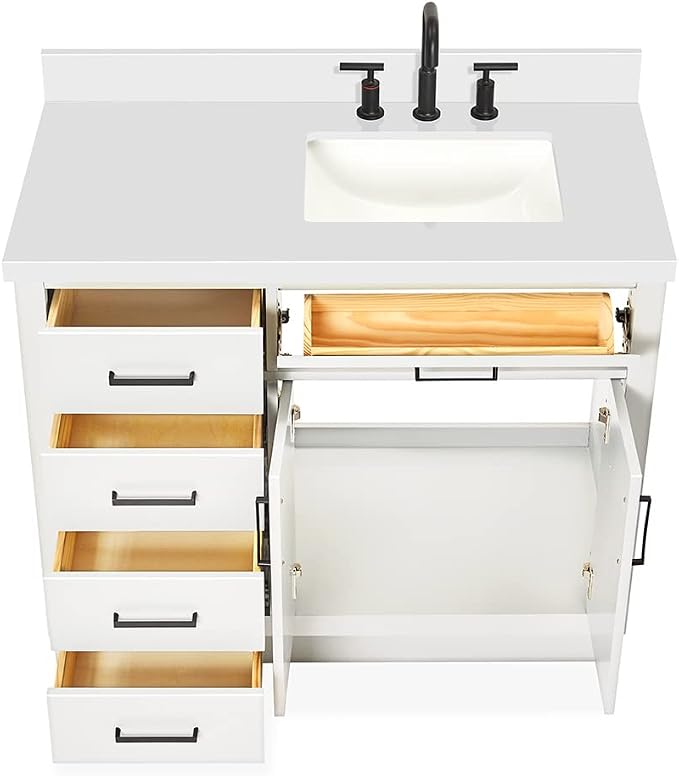 ARIEL Bathroom Vanity 43" White - Image 5