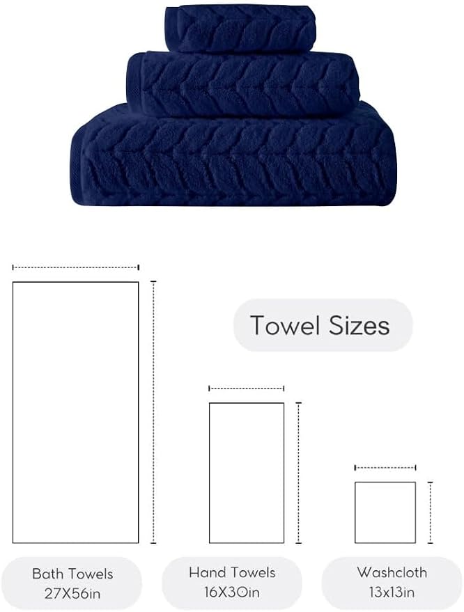 BAGNO MILANO Turkish Bath Towels, Soft Plush Jacquard Luxury Bath Towels - Image 5
