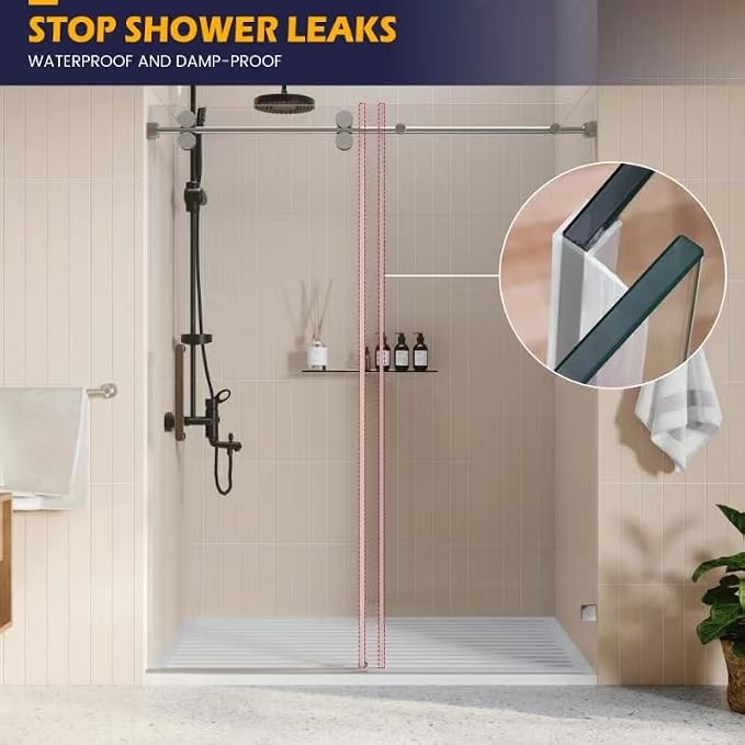 Bathroom Shower Glass Door Side Seal Strip - Image 7