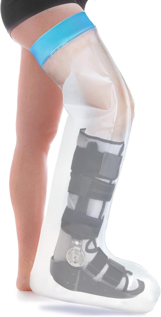 Asunby Waterproof Cast Covers for Shower Leg Adult Full long leg Protection to by Asunby