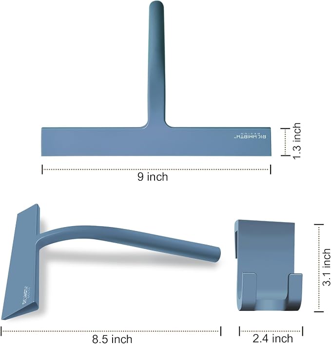 Richmirth Shower Glass Cleaner Squeegee, 9 Inch Width Silicone Bathroom Squeegee - Image 2