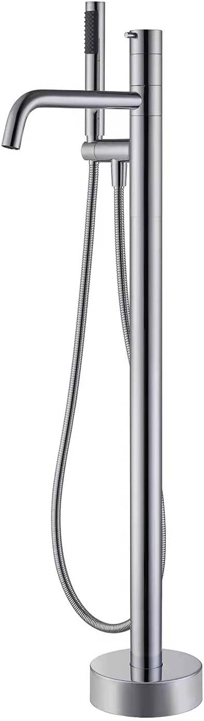 Freestanding Bathtub Faucet Floor Mount Tub Filler Chrome Brass Single Handle by ArtiquaSanitaryWare
