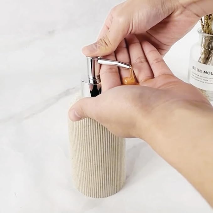 Lunestella Elegant Boho Beige Hand Soap Dispenser - Image 7