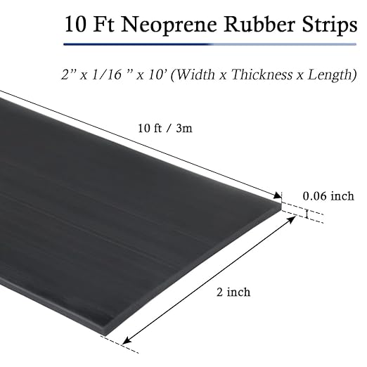 Neoprene Rubber Strips Self Adhesive Solid Rubber Sheets, Rolls & Strips - Image 6