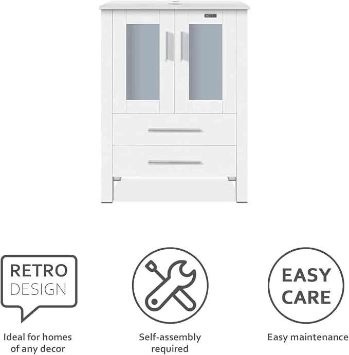 eclife 48" Modern Bathroom Vanity Sink Combo Freestanding Cabinet - Image 3