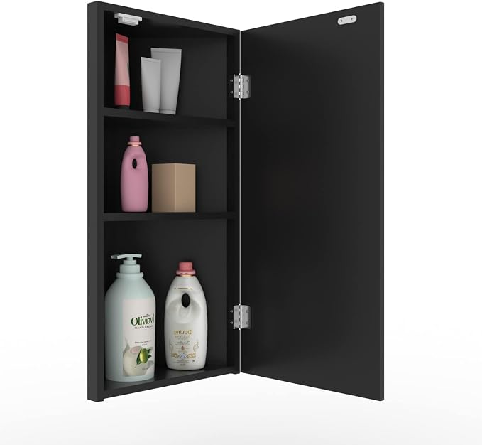 eclife 24" Bathroom Corner Medicine Cabinet W/Mirror, Single Door Bathroom - Image 5