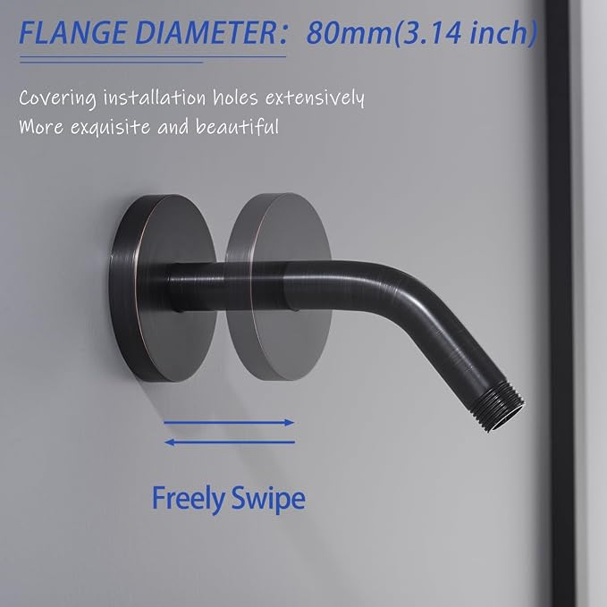 Wall Mounted Shower Arm Extension Head Holder Stainless Stee - Image 4