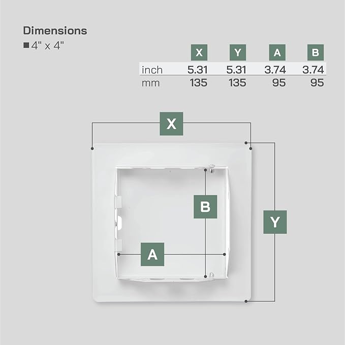 Vent Systems 4'' x 4'' Inch White Metal Access Panel - Image 2