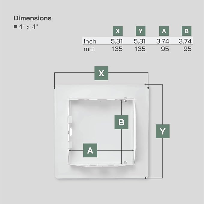 Vent Systems 4'' x 4'' Inch White - Image 5