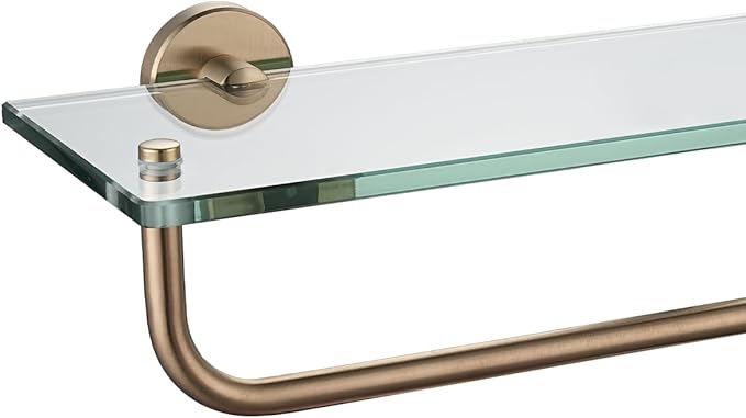 JQK Bathroom Glass Shelf, Shelf by Homeimprovement