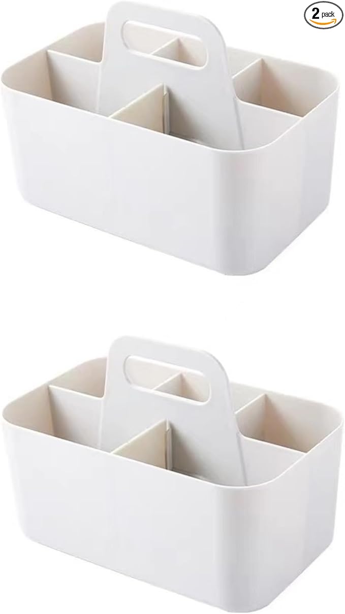 Feadily (2 Pack Plastic Shower Caddy Portable, Portable Basket by Feadily