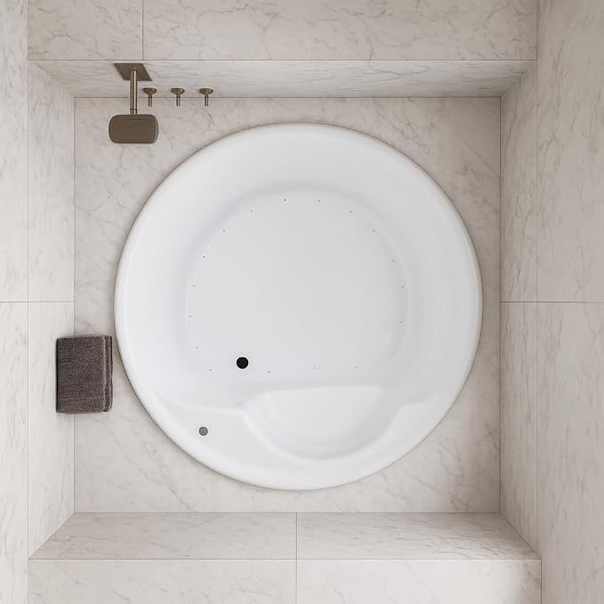 Carver Tubs - FL7272 - Whirlpool Bathtub - 72"L x 72"W x 18"H - White Acrylic by CarverTubs