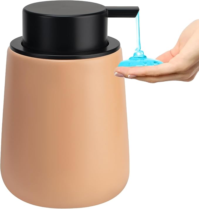 Soap Dispenser Ceramic with Easy-to-Press Pump Hand Lotion Liquid Dispenser - Image 2