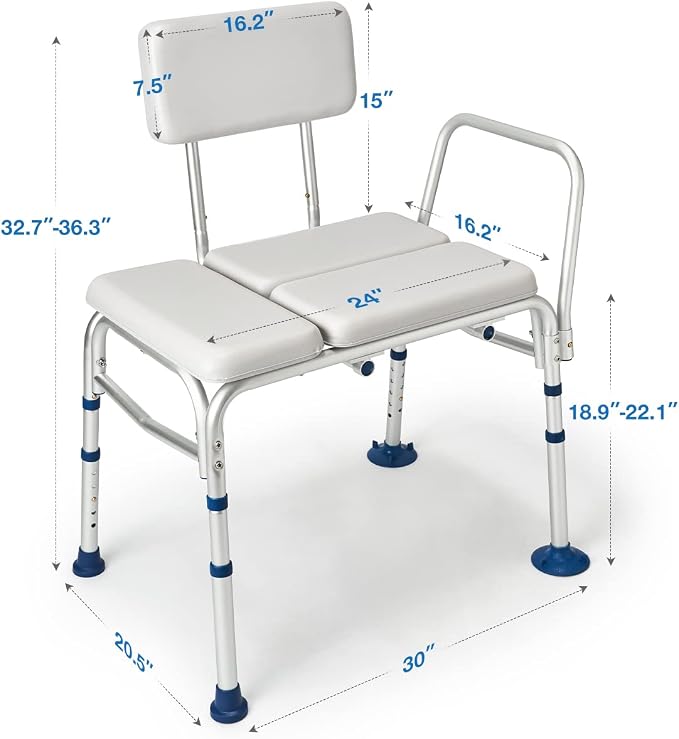 GreenChief Padded Shower Bench for Bathtub 500 LBS - Image 7