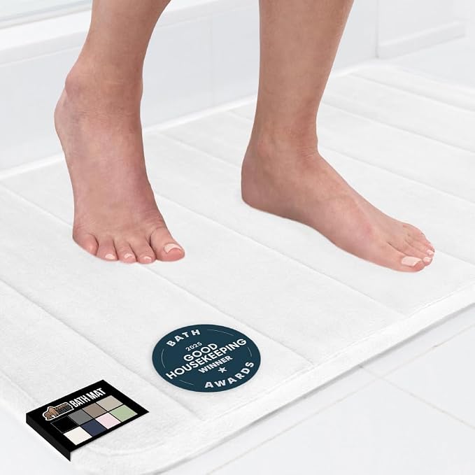 GORILLA GRIP Memory Foam Bath Mat, Soft Absorbent US Designed Bathroom Rug by GorillaGrip