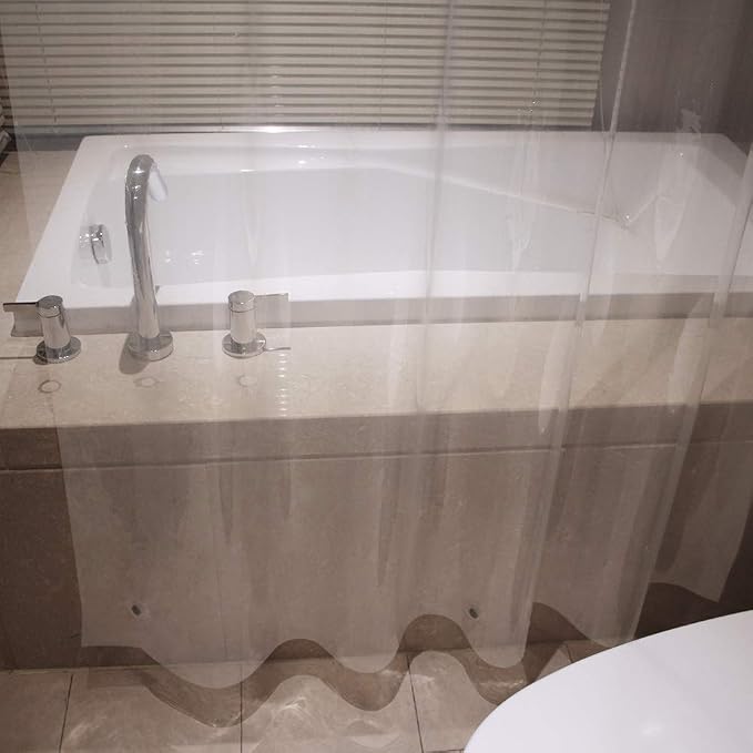 AooHome Clear Shower Curtain Liner, 8 Gauge Eva Extra Long Shower Curtain - Image 4
