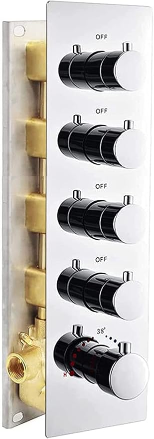 HOMEDEC 4-Way Shower Diverter Valve Can Run Together, Concealed Thermostat 5 by HOMEDEC