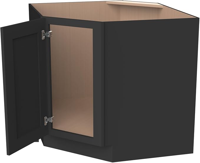 Diagonal Corner Kitchen Cabinet – Solid Wood – Freestanding Storage Organizer - Image 4