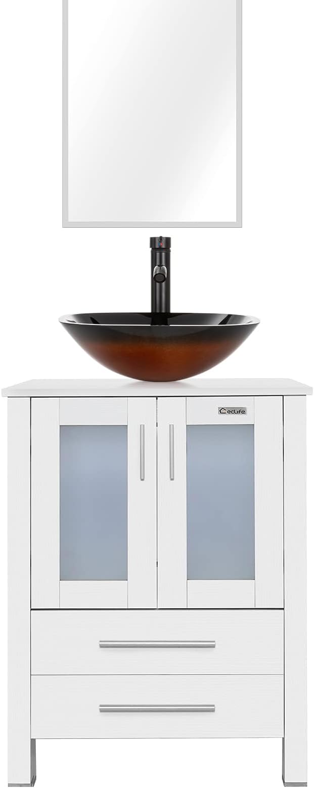 eclife 24" Modern Bathroom Vanity Sink Combo Freestanding Cabinet by eclife