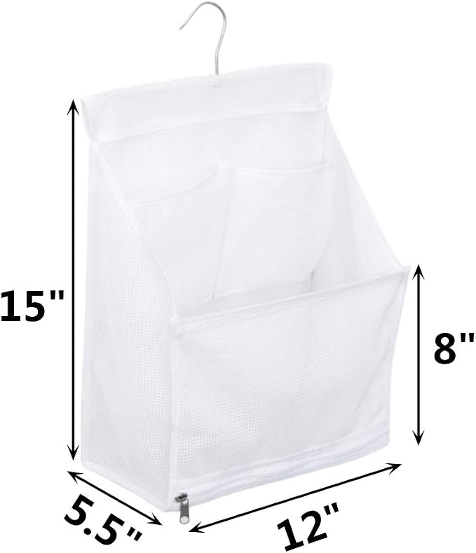ALYER Hanging Mesh Bath Toy Organizer Bag, Large Shower Storage Caddy - Image 2