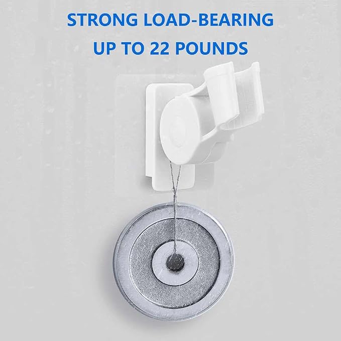 Shower Head Holder, Plastic Bathroom Strong Adhesive Showerhead Adapter - Image 4