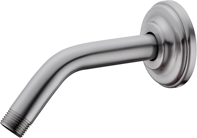 6 Inch Angled Shower Arm with Flange Stainless Steel Wall Mounted Extension Arm by DIKUROOMS