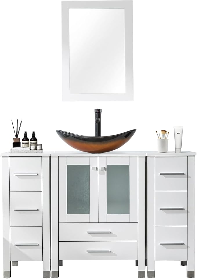 LUCKWIND 48" Bathroom Vanity Sink Combo, 24-inch Main Cabniet - Image 8