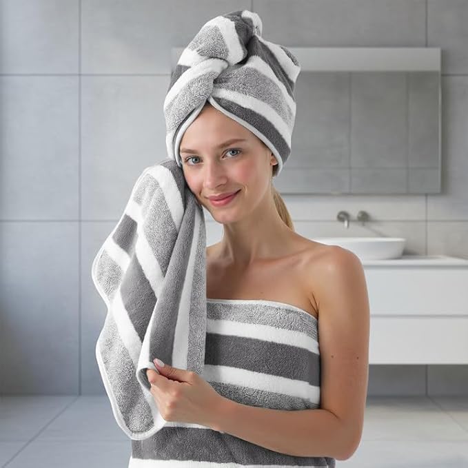 REDKISS Ultra Soft Bath Towel Set 6-Piece 35"x70" | 100% Microfiber, Highly - Image 2
