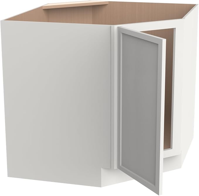 Diagonal Corner Kitchen Cabinet – Solid Wood – Freestanding Storage Organizer - Image 8