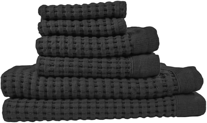 GILDEN TREE Waffle Towel Set Quick Dry Thin | 2 Bath Towels | 2 Hand Towels | 2 by GildenTree