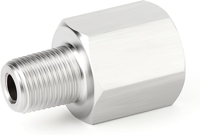 TAISHER 10PCS 304 Stainless Steel Pipe Fitting, 1/8" NPT Male x 1/4" NPT Female - Image 3