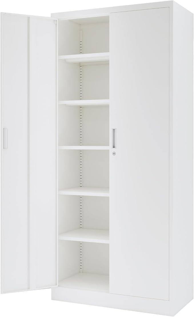 Metal Storage Cabinet, 72 Inch Tall Metal Storage Cabinet by YEEZER