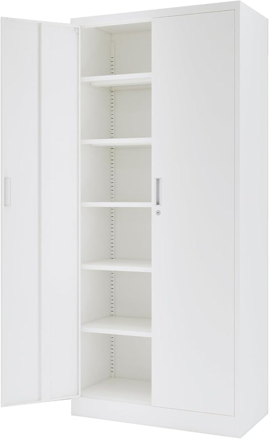 Metal Storage Cabinet, 72 Inch Tall Metal Storage Cabinet by YEEZER
