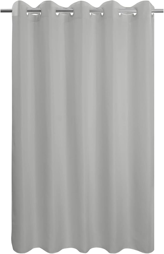 River Dream No Hook Hotel Cloth Grey Shower Curtain Soft Microfiber & Waterproof by RiverDream