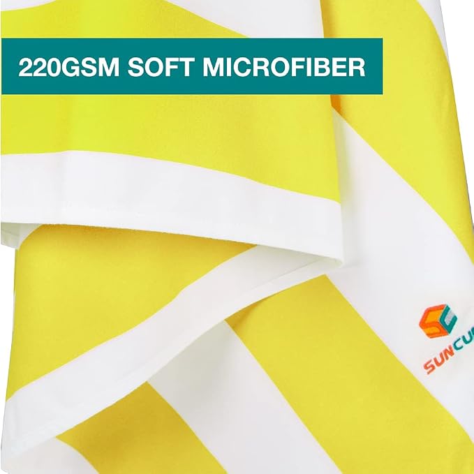 SUN CUBE Microfiber Beach Towel, Quick Dry Sand Free Beach Towel, Lightweight - Image 7