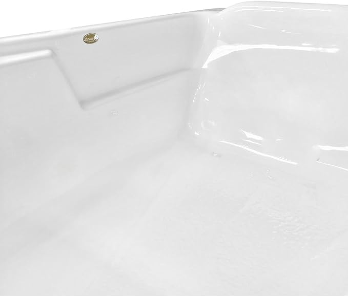 Carver Tubs - SR7148 - Modern Acrylic Fiberglass Soaking Bathtub - Neck Support - Image 5