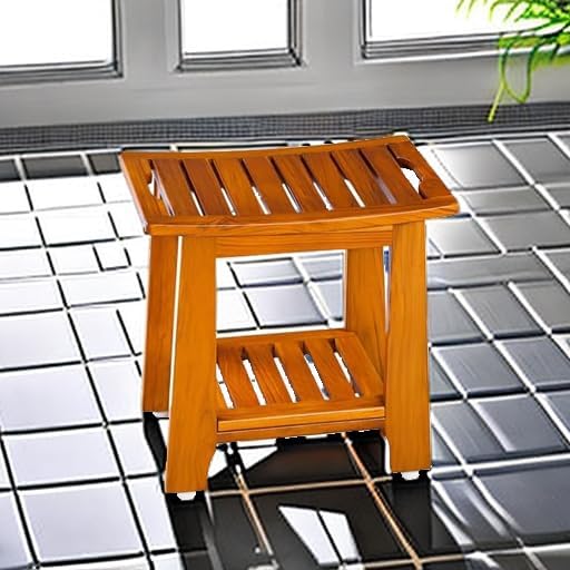 18" Standard Teak Shower Bench - Image 5