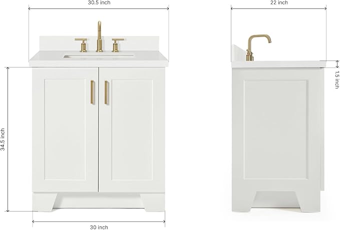 ARIEL Taylor 31 Inch Bathroom Vanity - Image 2