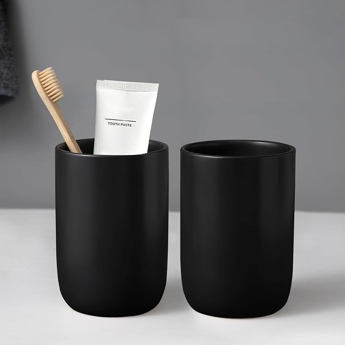 Matte Black Toothbrush Holders for Bathrooms by BSDISP
