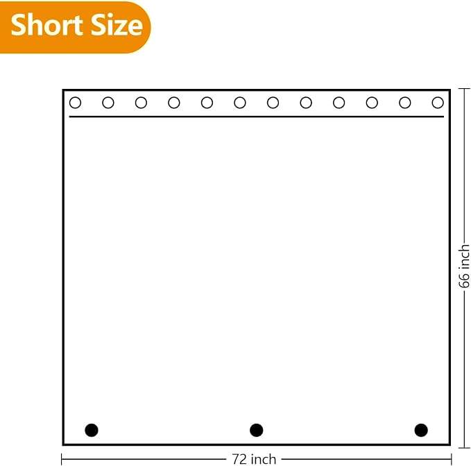 Waterproof Fabric Short Shower Curtain Liner - Image 7