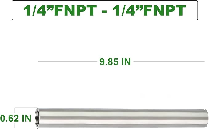 TAISHER 2PCS Stainless Steel Pipe Fittings, 1/4" NPT x 1/4" NPT Female Threaded - Image 4